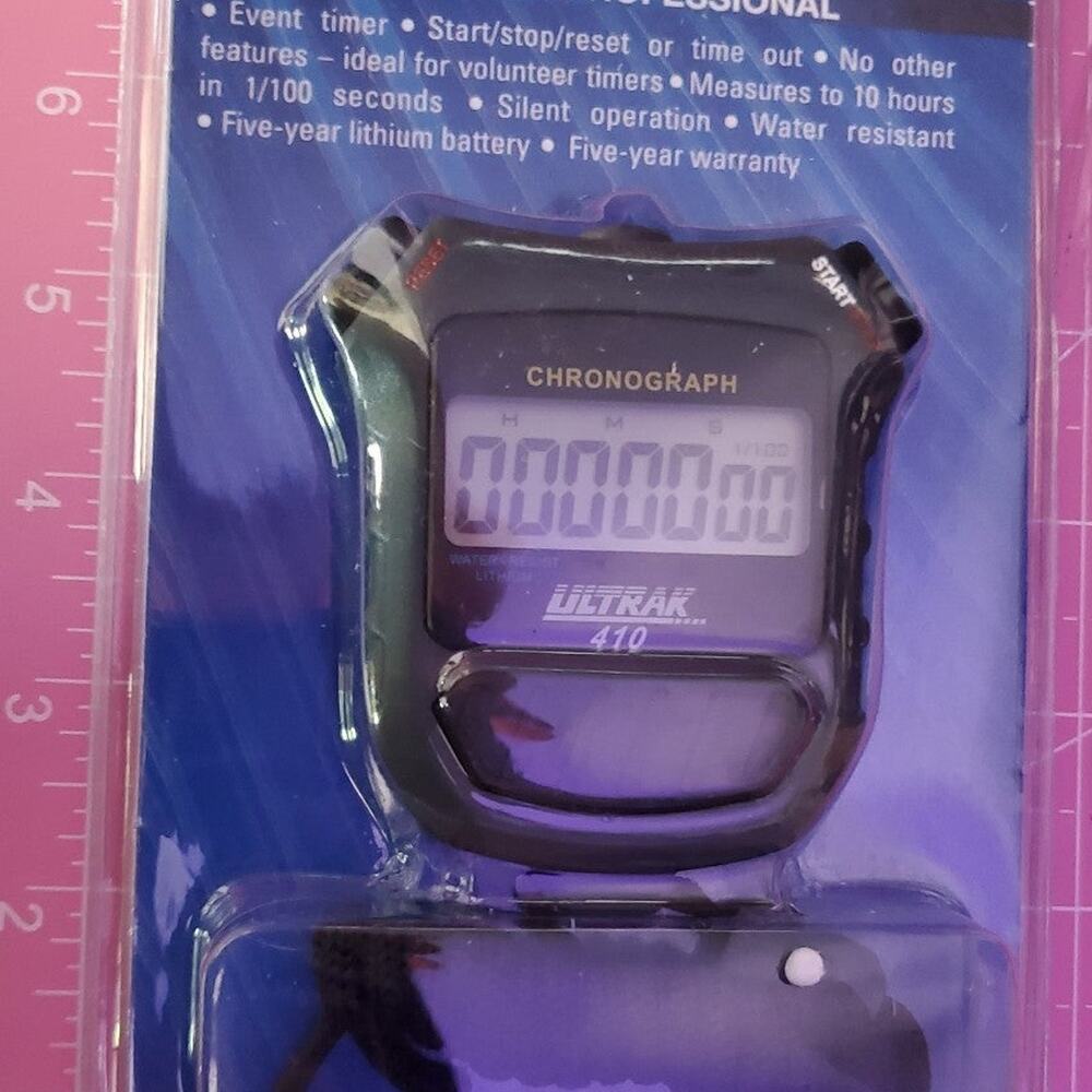 NEW Ultrak 440 Countdown Timer & Lap or Cumulative Stopwatch, Black